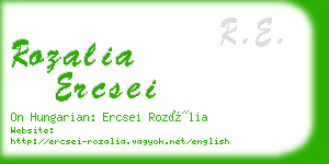 rozalia ercsei business card